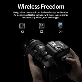 Foto 4 | Sistema X Inalámbrico Flash Strobe Godox Ad100pro De 100 W Y 2,4 G - Venta Internacional.