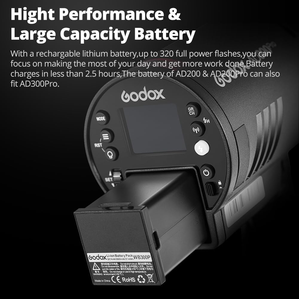 Foto 5 | Linterna Estroboscópica Godox Ad300pro 300ws Ttl 2.4g Inalámbrica - Venta Internacional.