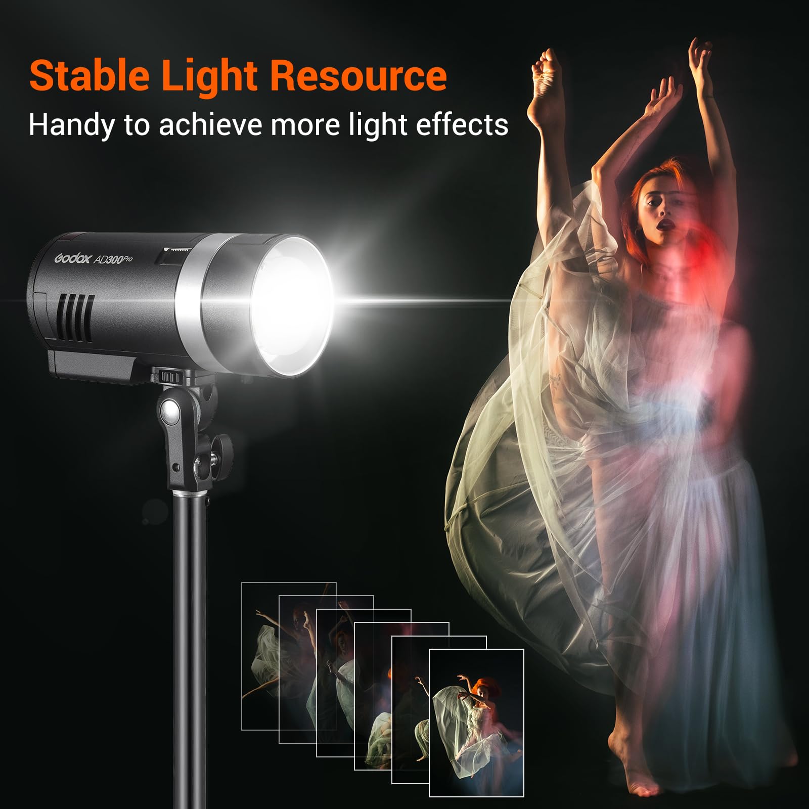 Foto 4 | Luz Estroboscópica Flash Godox Ad300 Pro 300 Ws Hss 1/8000s - Venta Internacional.
