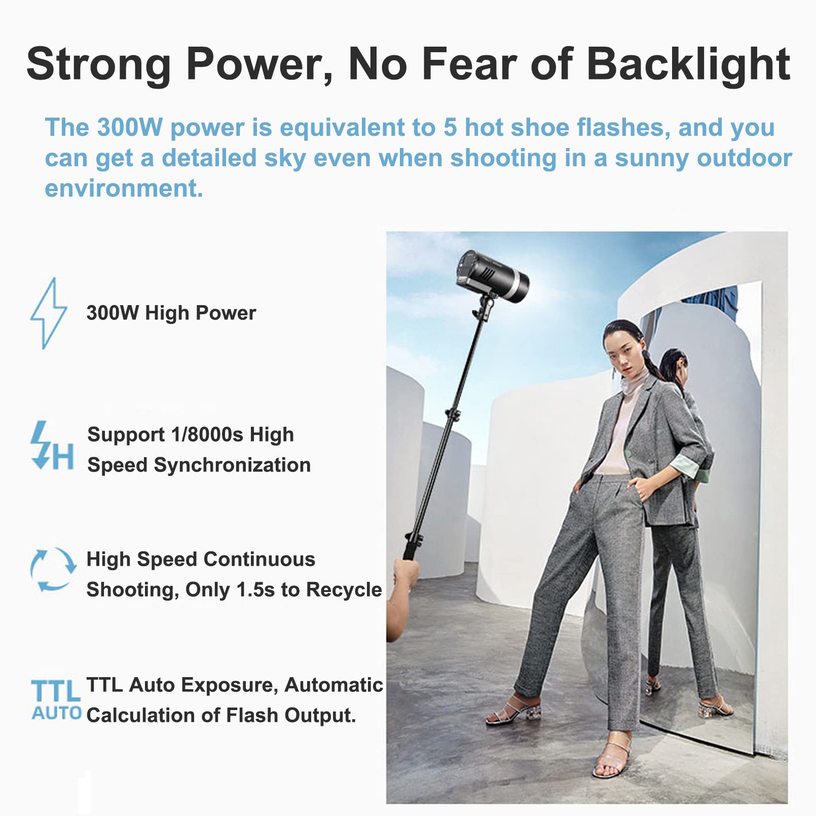 Foto 7 | Luz Estroboscópica Flash Godox Ad300 Pro 300 Ws Hss 1/8000s - Venta Internacional.