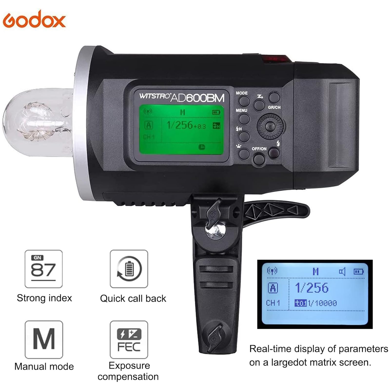 Foto 3 pulgar | Luz Estroboscópica Outdoor Flash Godox Ad600bm Gn87 Hss De 600 W - Venta Internacional.