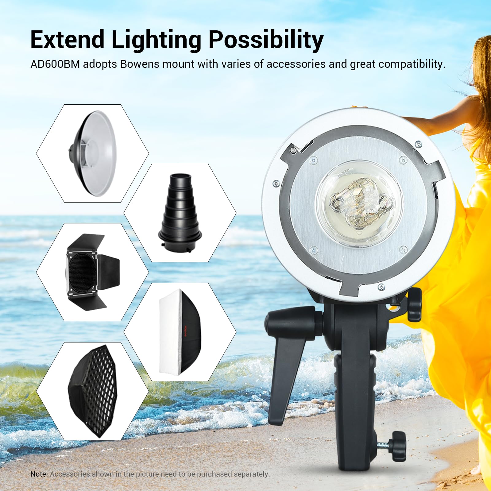 Foto 6 | Soporte Flash Godox Ad600bm Bowens De 600 W Con Batería De 8700 Mah - Venta Internacional.