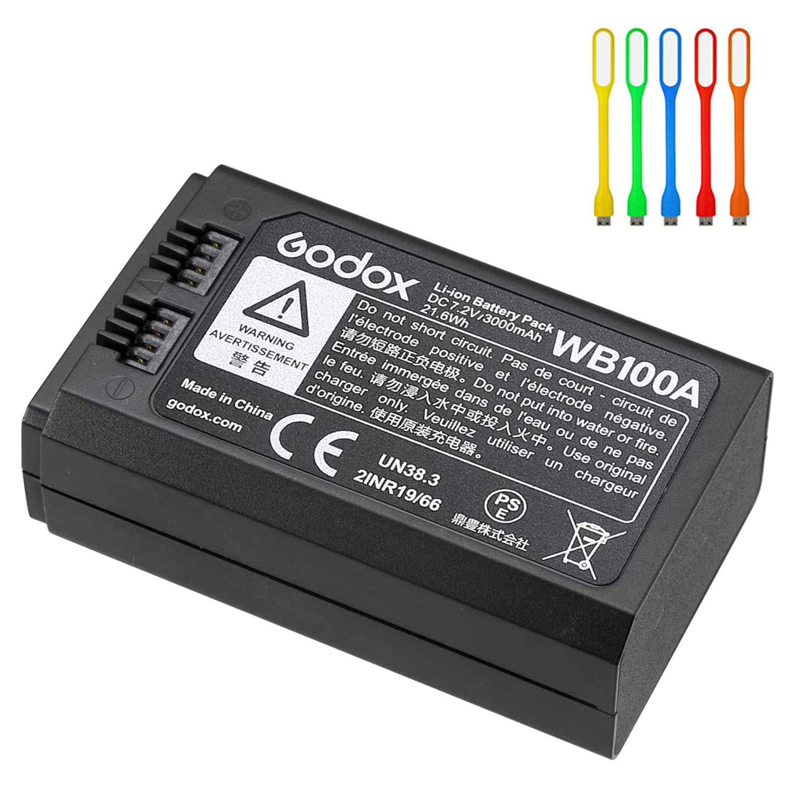 Foto 2 pulgar | Paquete De Baterías De Litio De Repuesto Godox Wb100a Wb100 7.2v 3000mah - Venta Internacional.
