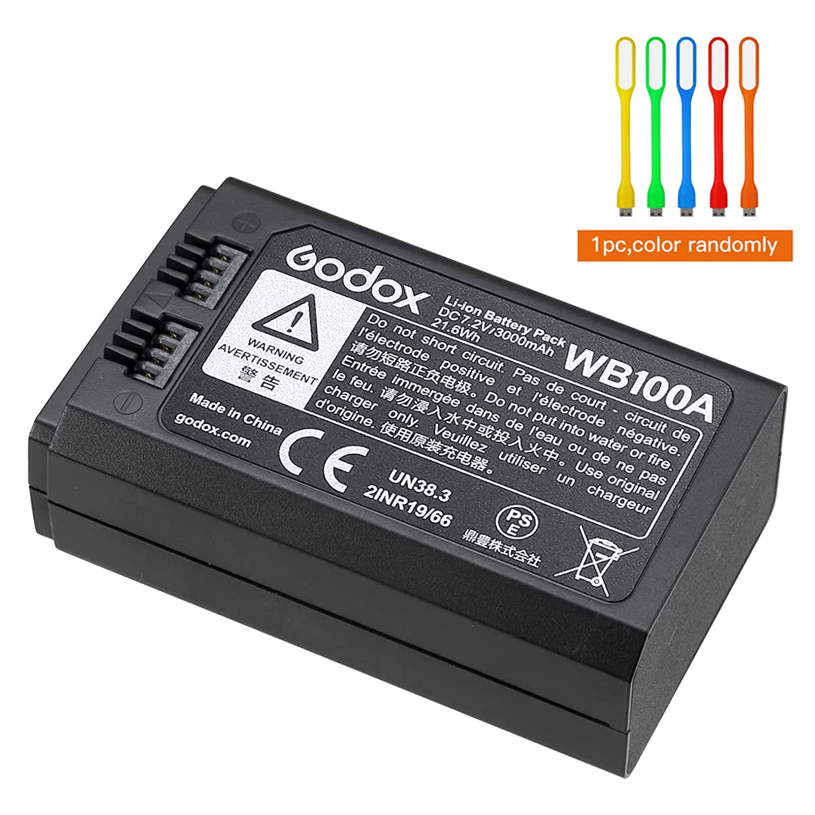 Foto 3 pulgar | Paquete De Baterías De Litio De Repuesto Godox Wb100a Wb100 7.2v 3000mah - Venta Internacional.