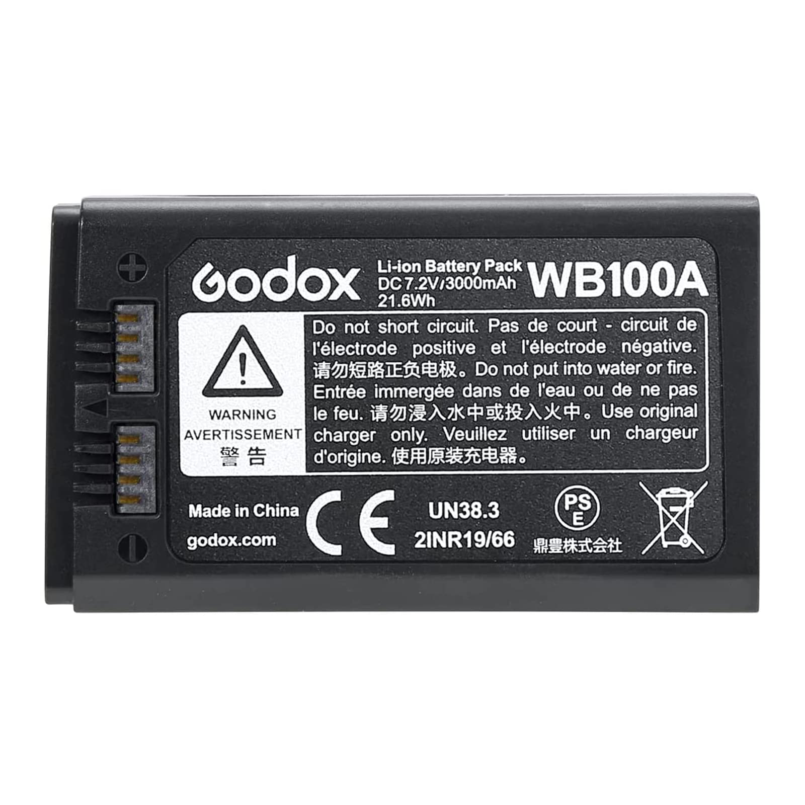 Foto 4 pulgar | Paquete De Baterías De Litio De Repuesto Godox Wb100a Wb100 7.2v 3000mah - Venta Internacional.