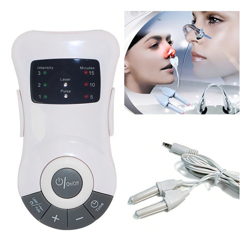 Madeshow Rinitis Sinusitis Pólipos Nasales Aparato De Terapia Láser Color Blanco