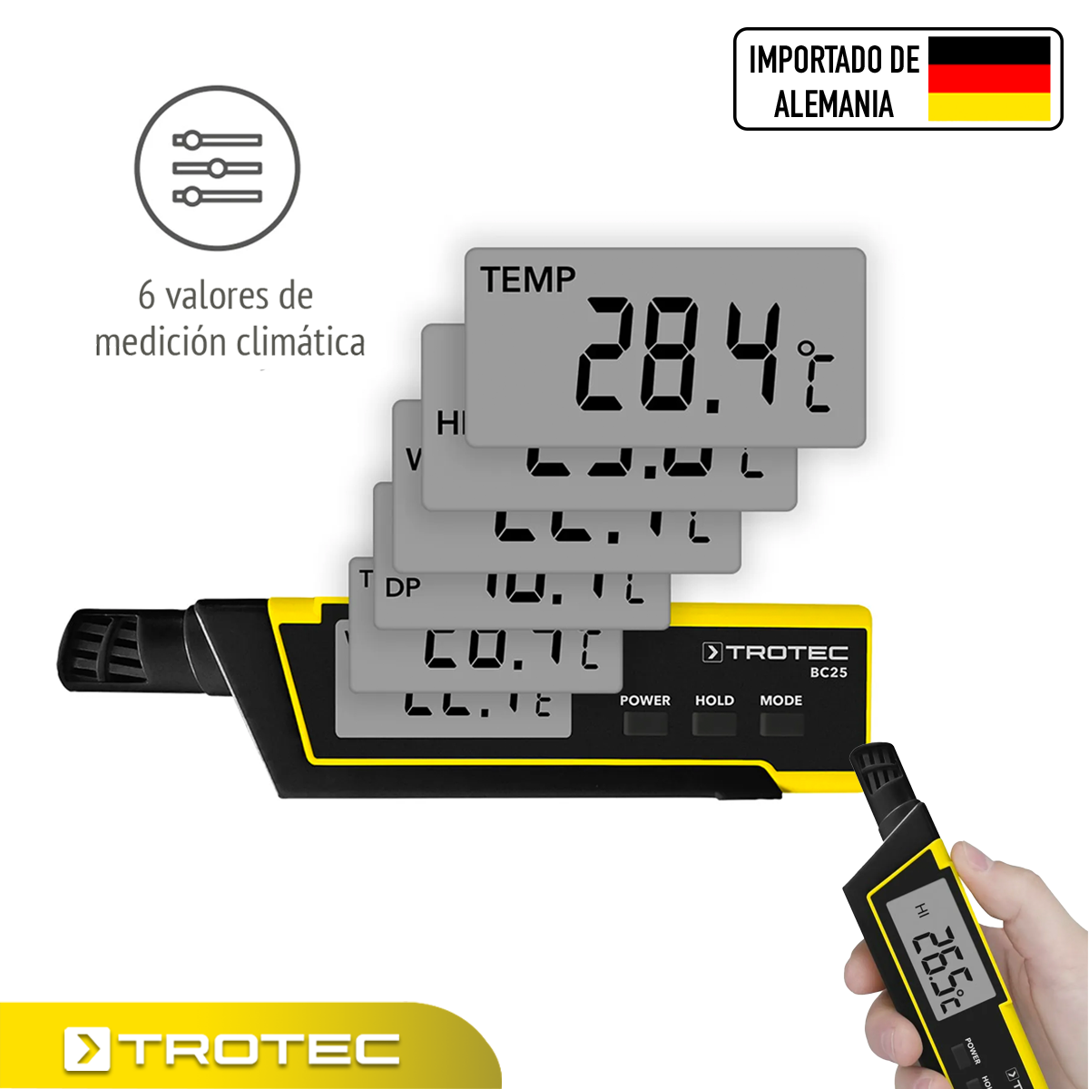 Foto 5 | Termohigrómetro Medidor de Temperatura y Humedad