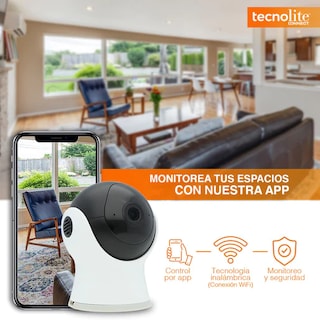 Foto 6 | Cámara de Monitoreo Tecnolite Connect Wifi Altavoz y Micrófono