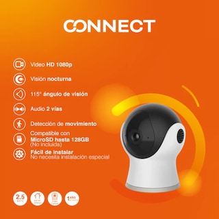 Foto 7 | Cámara de Monitoreo Tecnolite Connect Wifi Altavoz y Micrófono