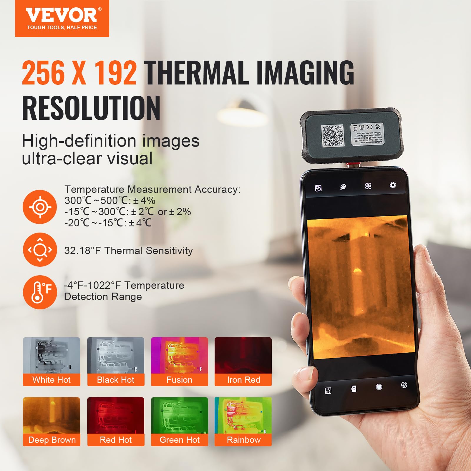 Foto 2 | Cámara Termográfica Vevor Para Android Con Resolución De 256x192 - Venta Internacional.