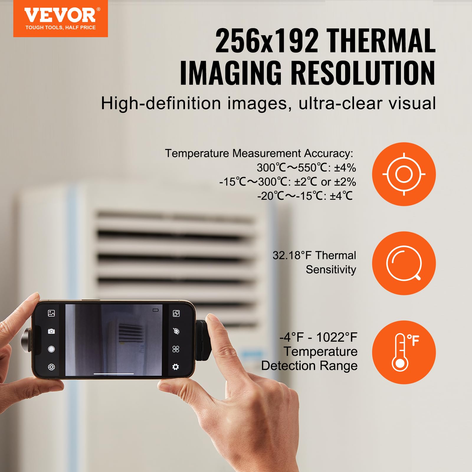Foto 2 | Cámara Termográfica Vevor Con Resolución 256x192 Para Android E Ios - Venta Internacional.