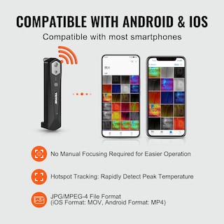 Foto 3 | Cámara Termográfica Vevor Con Resolución 256x192 Para Android E Ios - Venta Internacional.