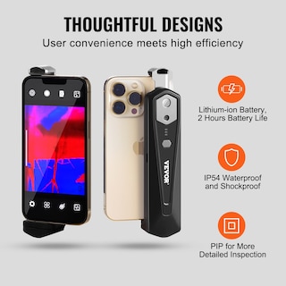 Foto 6 | Cámara Termográfica Vevor Con Resolución 256x192 Para Android E Ios - Venta Internacional.