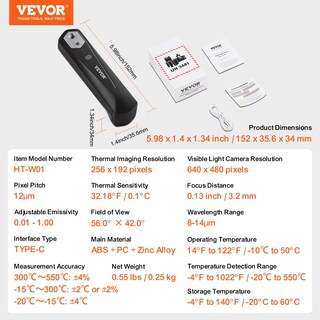Foto 7 | Cámara Termográfica Vevor Con Resolución 256x192 Para Android E Ios - Venta Internacional.