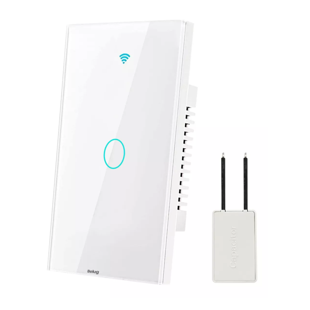 Interruptor Inteligente Wi-fi De 1 Vías Blanco Sin Neutro Belug
