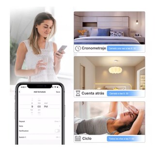 Foto 5 | Interruptor Inteligente Wi-fi De 1 Vías Blanco Sin Neutro Belug