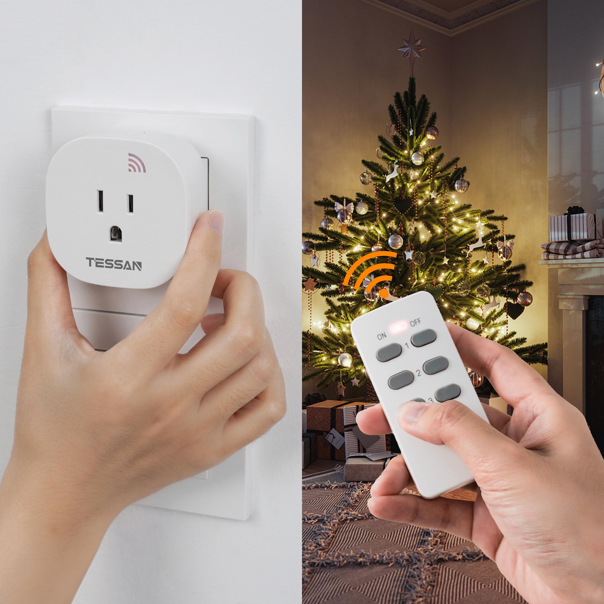 Foto 5 pulgar | Toma De Control Remoto Tessan Inalámbrica Eléctrica 15a/1875w - Venta Internacional.