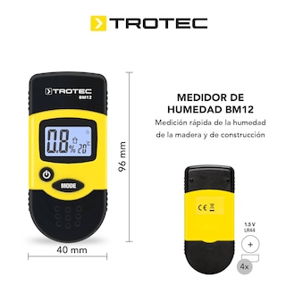 Foto 4 | Medidor de Humedad y Temperatura Trotec Bm12 de Madera y Materiales de Construcción