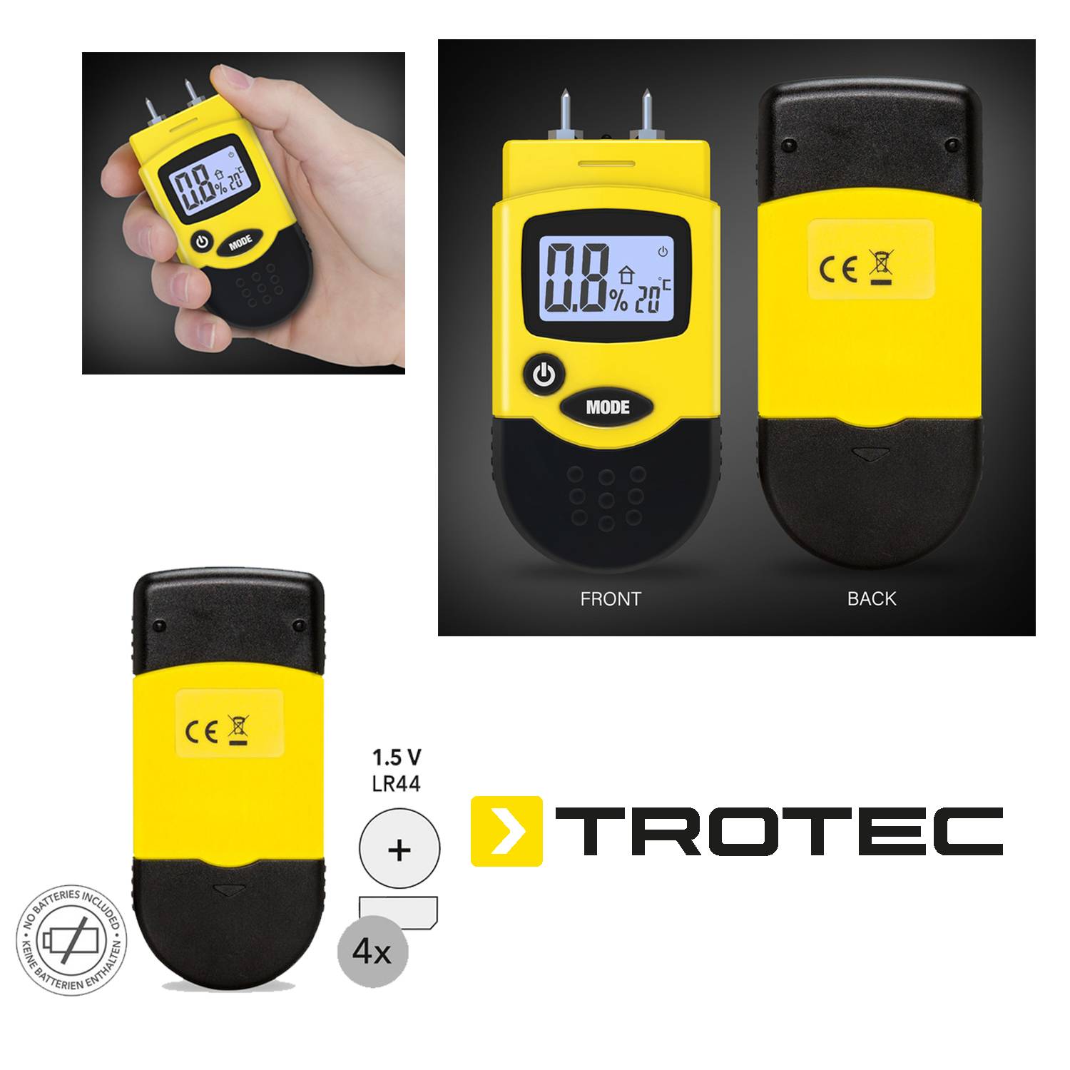 Foto 5 | Medidor de Humedad y Temperatura de Madera y Materiales de Construcción Trotec Bm12