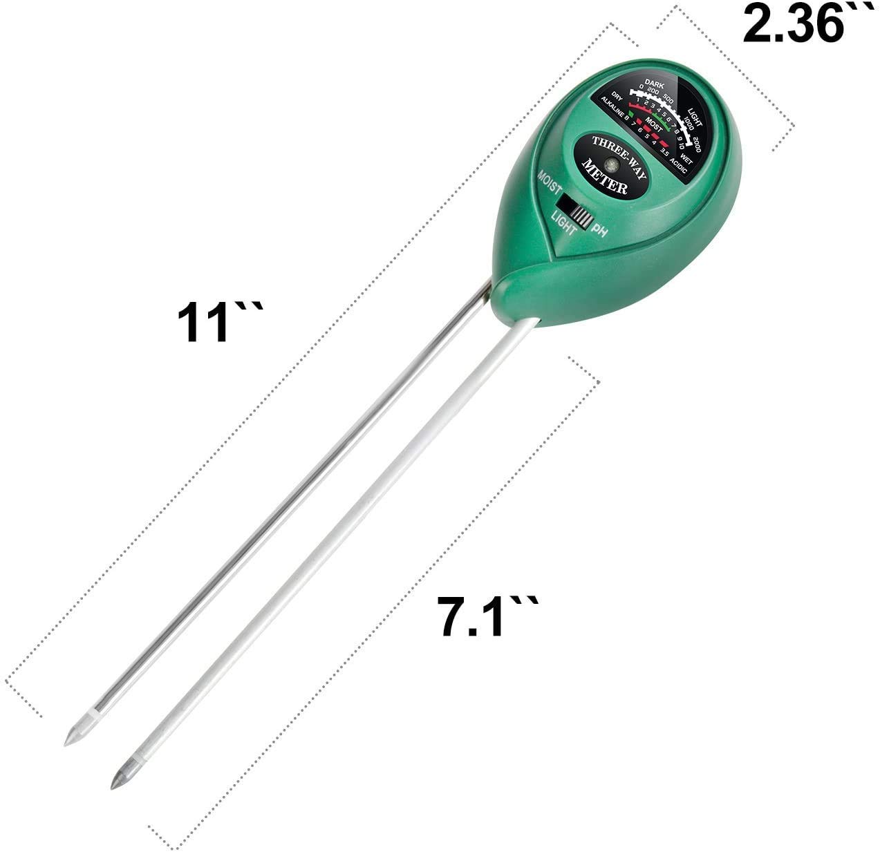 Foto 3 pulgar | Medidor De Humedad Del Suelo, Ph Y Luz Ipower 3 En 1 Para Interiores Y Exteriores - Venta Internacional.