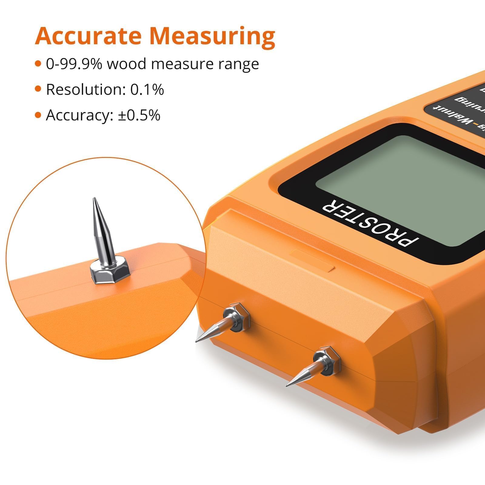 Foto 3 | Medidor De Humedad Proster Wood Detector De Humedad Digital Tipo Pin - Venta Internacional.
