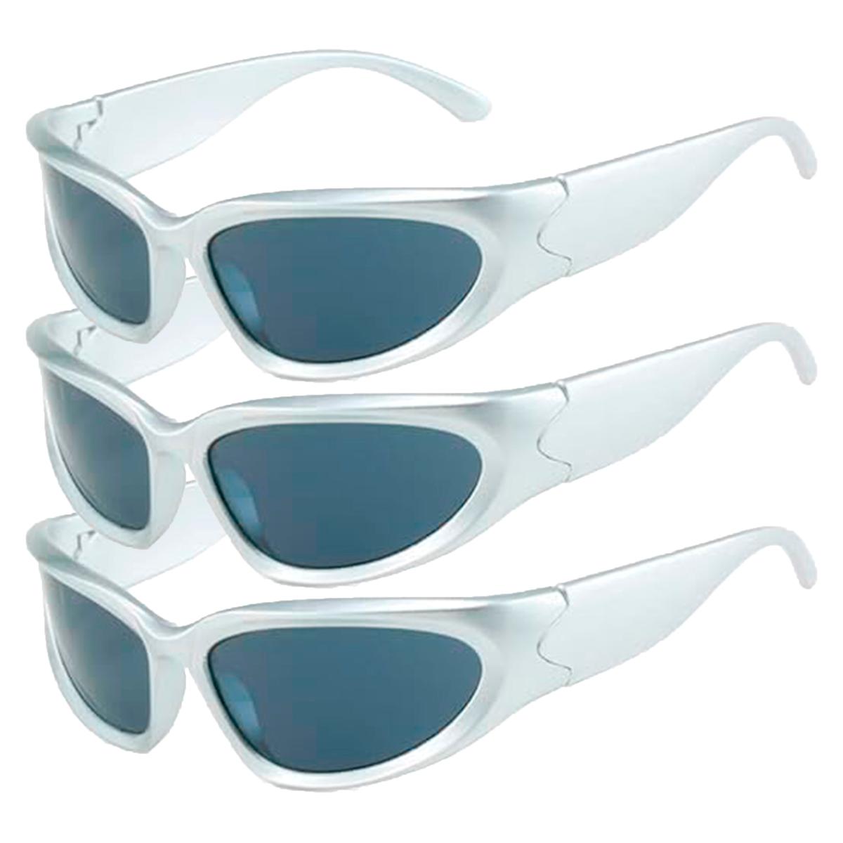 Gafas Para Sol Unisex Ventdepot Mxifi-003 3 Piezas Plateado