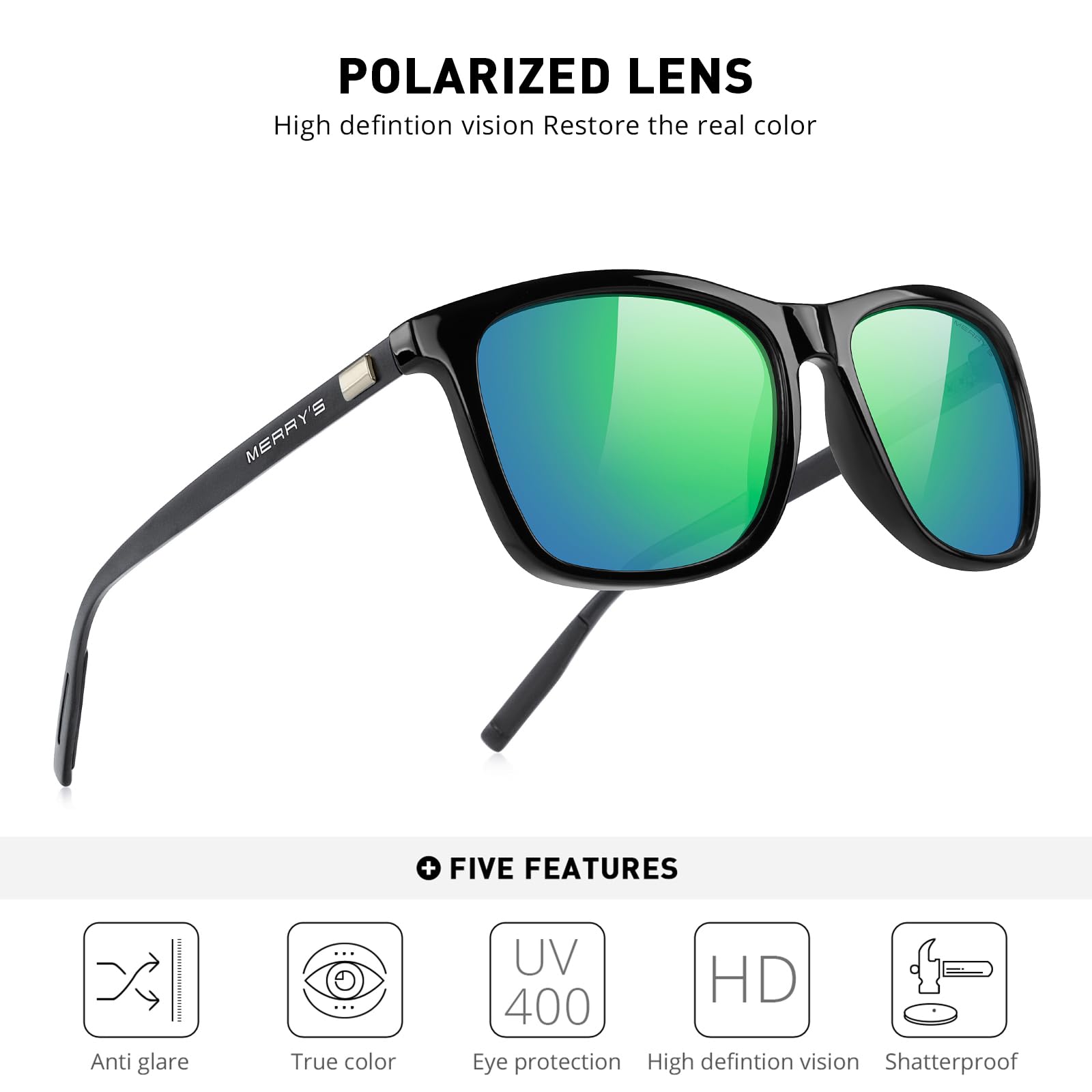 Foto 5 | Gafas De Sol Merry's Unisex De Aluminio Polarizado S8286 - Venta Internacional.