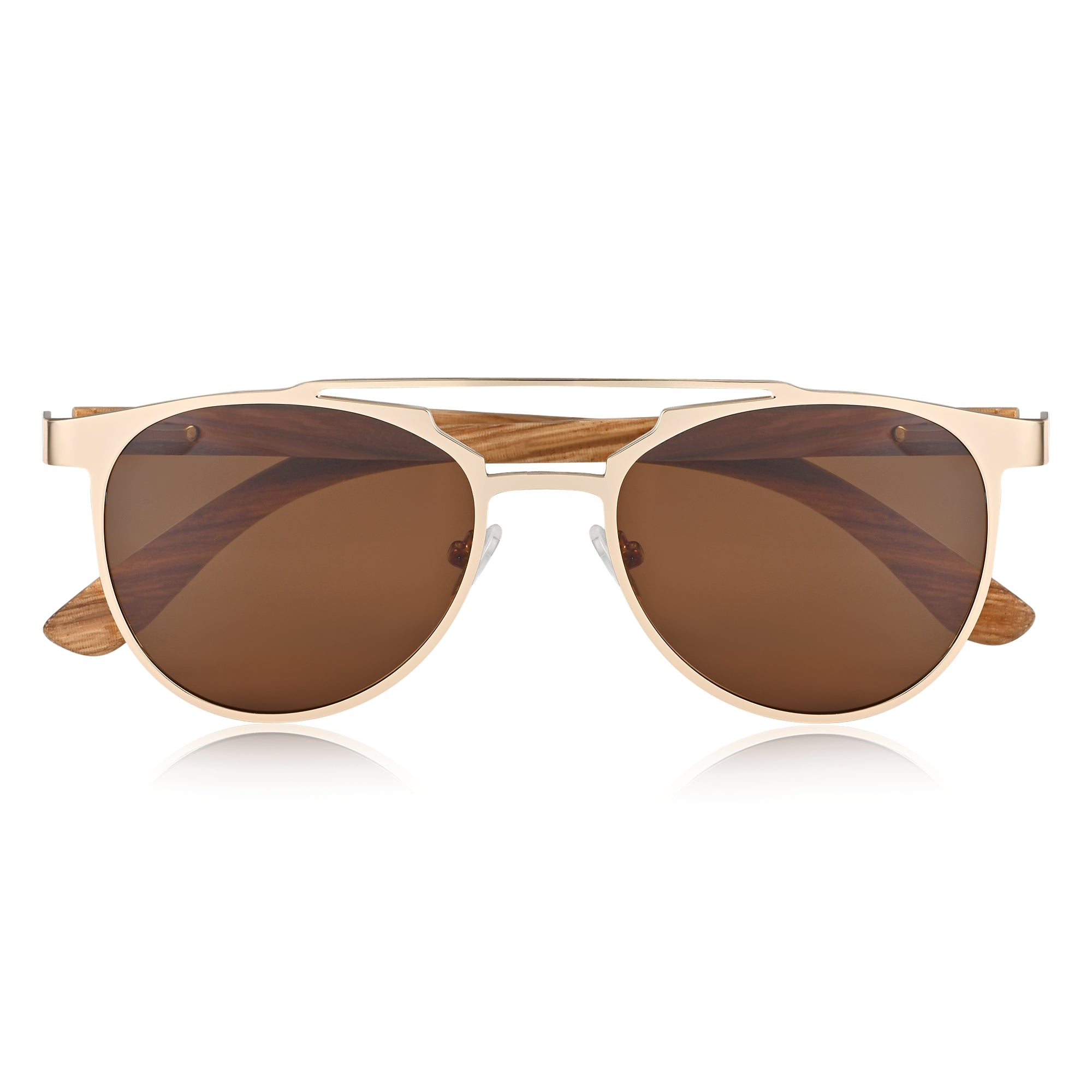 Foto 6 pulgar | Gafas De Sol Earth Wood Positano Polarizadas Zebra/marrón - Venta Internacional.