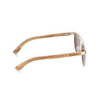 Foto 6 | Gafas De Sol Earth Wood Positano Polarizadas Zebra/marrón - Venta Internacional.