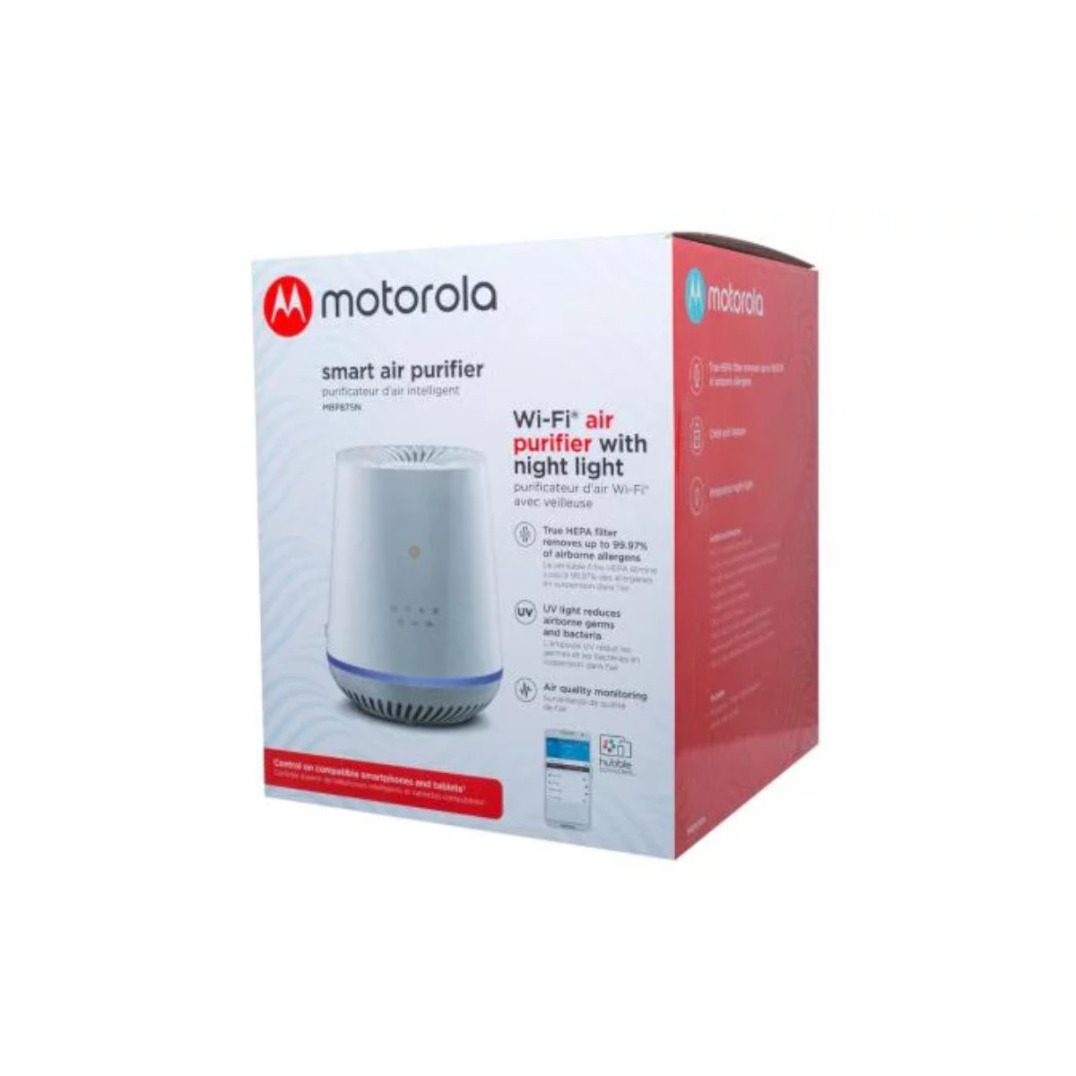 Foto 6 | Purificador Aire Motorola Wifi Filtro Hepa Luz Uv Y Nocturna