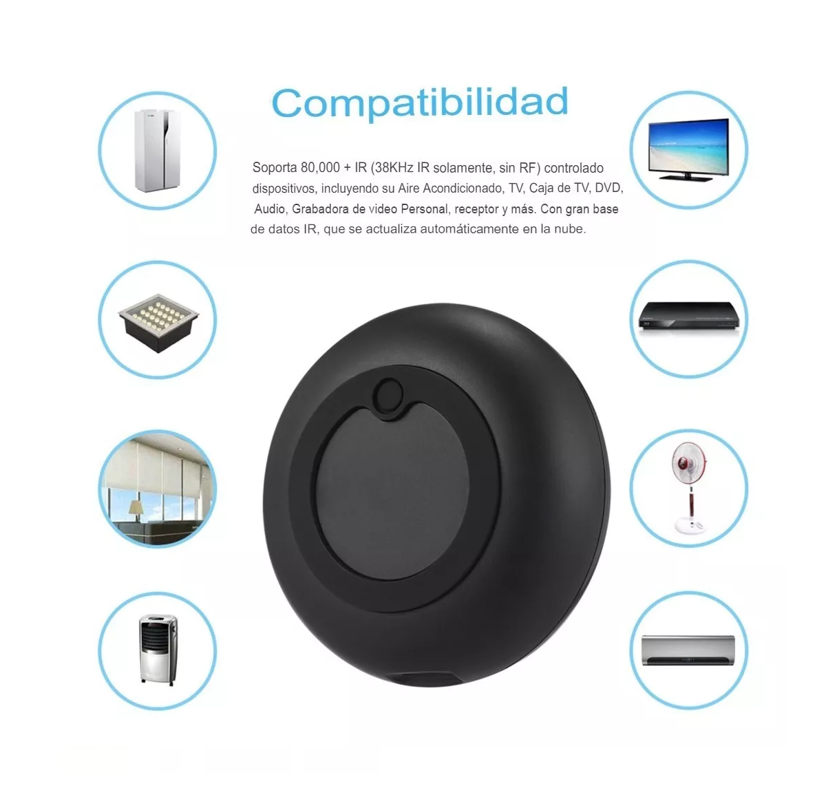 Foto 3 | Controlador Remoto Wi-fi 2.4ghz Infrarrojo Para Alexa Google Negro