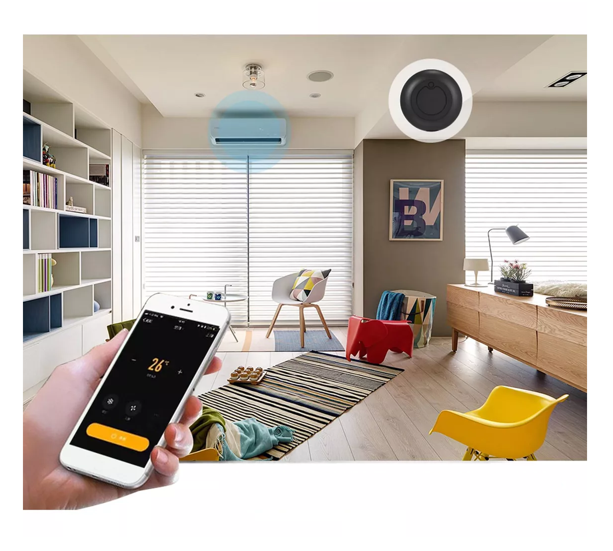 Foto 4 | Controlador Remoto Wi-fi 2.4ghz Infrarrojo Para Alexa Google Negro