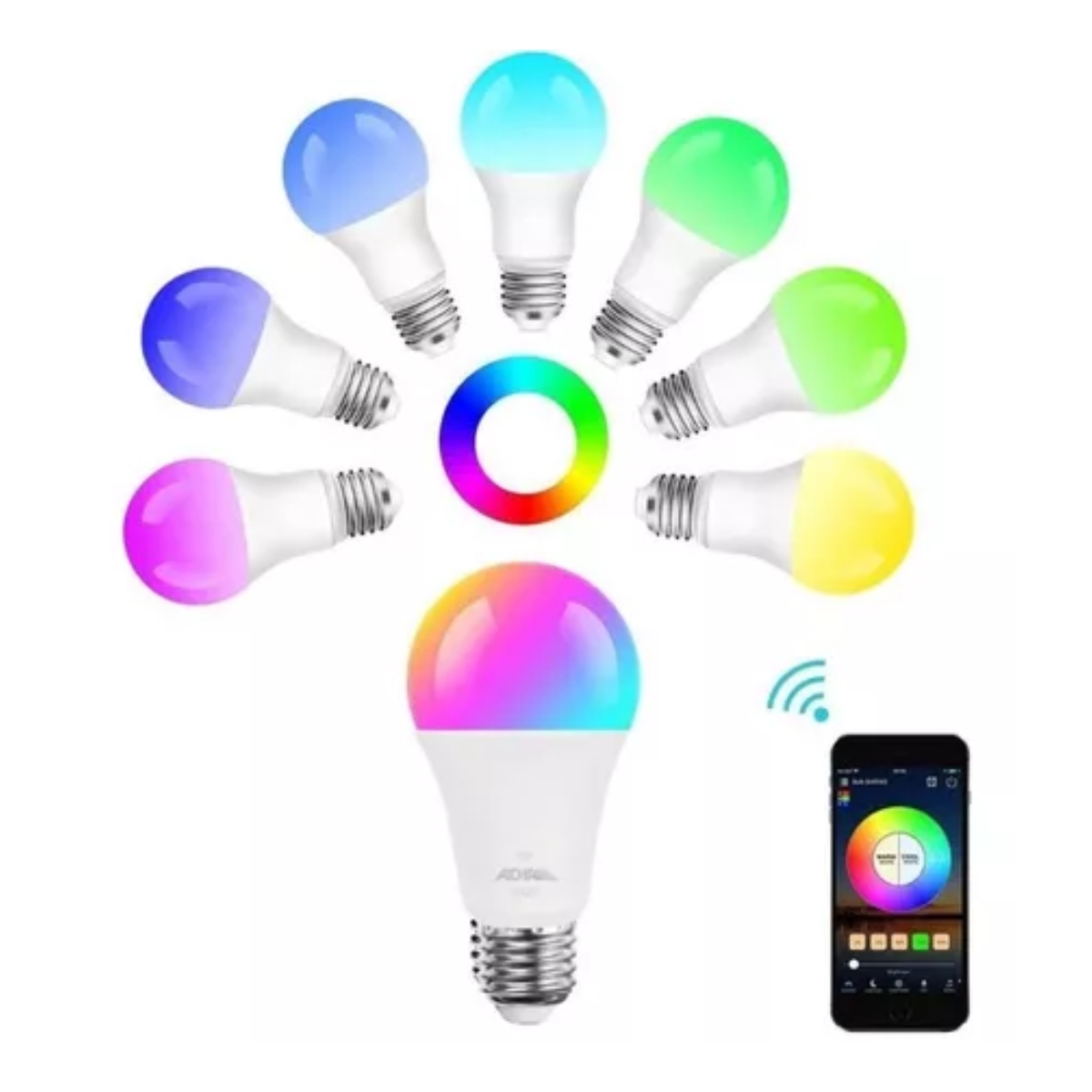 Foto 1 | Foco Led Con Wi-fi Adir 9690 Globo Color Multicolor