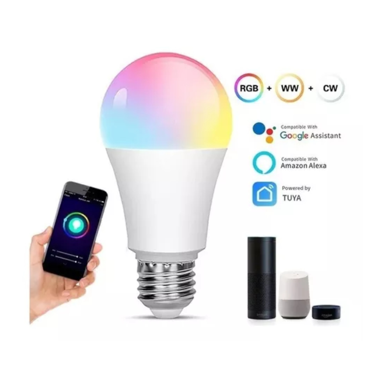 Foto 3 | Foco Led Con Wi-fi Adir 9690 Globo Color Multicolor