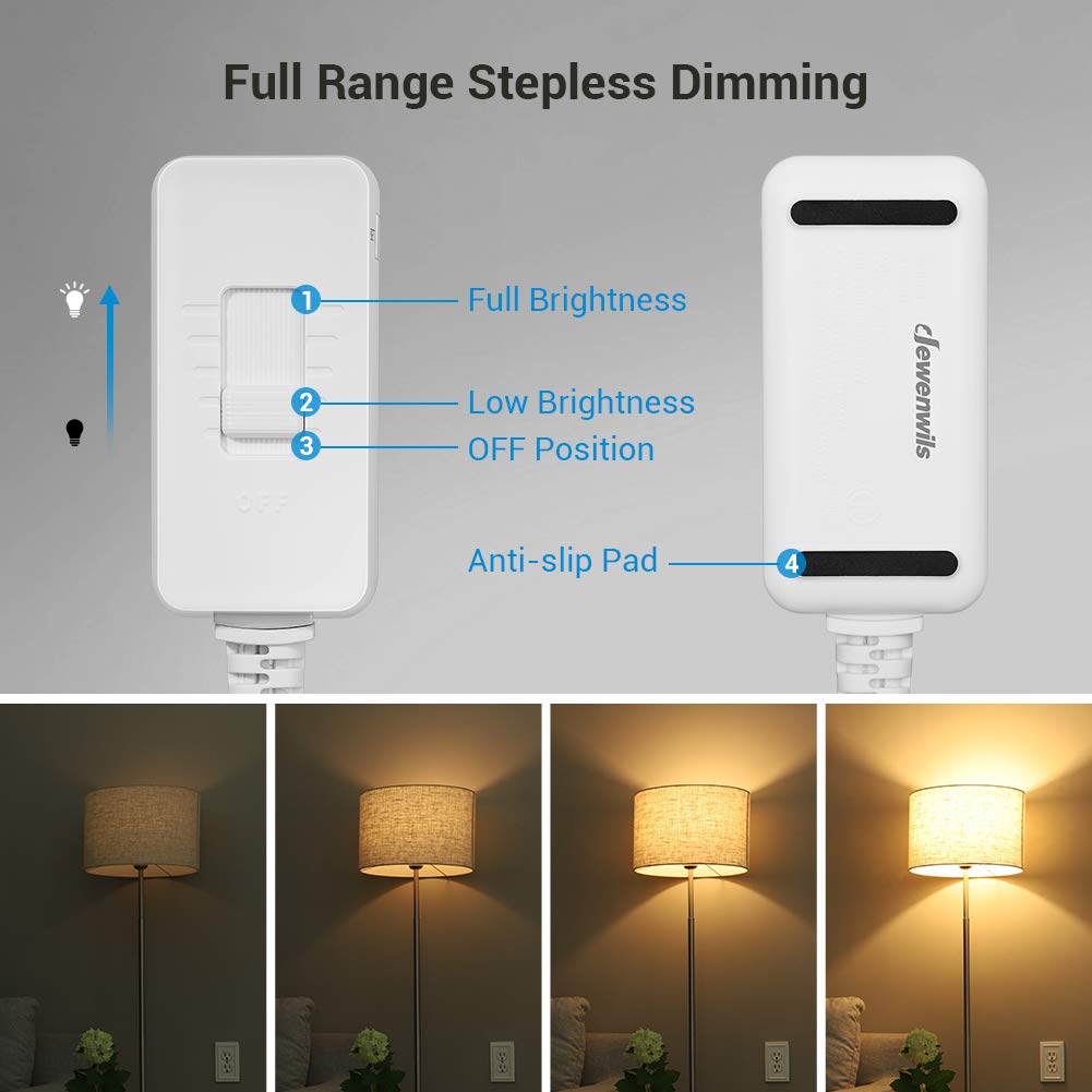 Foto 4 pulgar | Interruptor De Intensidad Dewenwils Para Luces Led/cfl Regulables, Color Blanco - Venta Internacional.