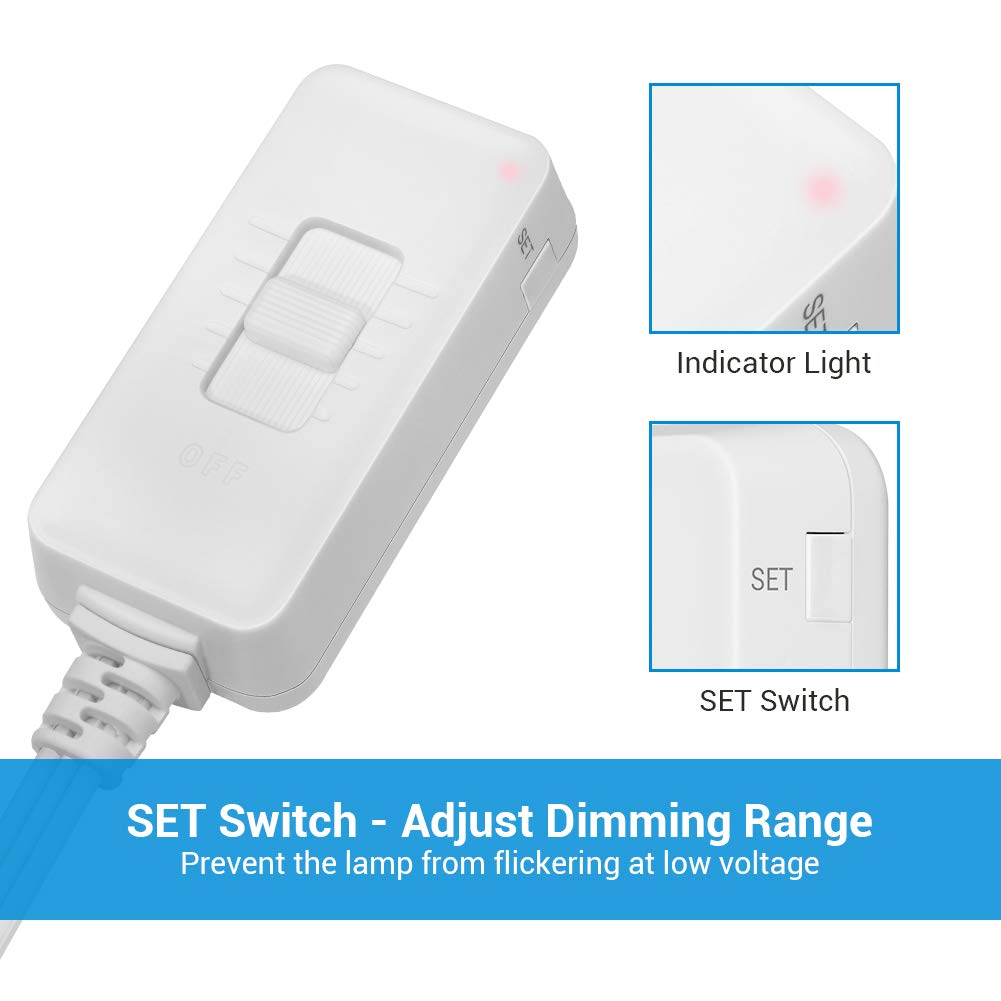 Foto 5 pulgar | Interruptor De Intensidad Dewenwils Para Luces Led/cfl Regulables, Color Blanco - Venta Internacional.