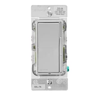 Foto 1 | Interruptor Regulador Leviton Dsl06 Decora Slide Para Bombillas Led De 300 W - Venta Internacional.