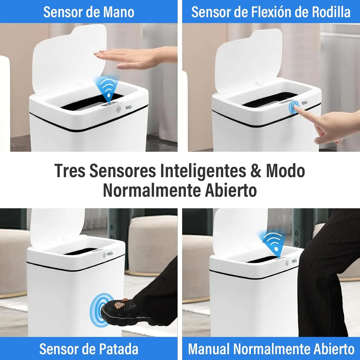 Foto 3 pulgar | Cesto de Basura Eo Safe Imports con Wifi