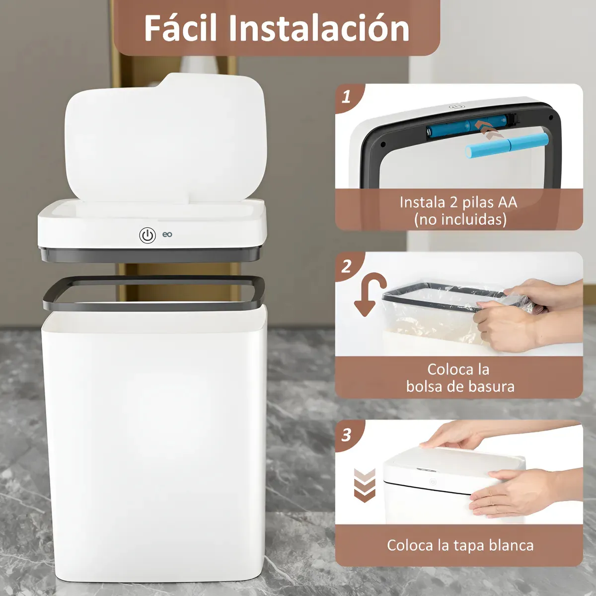 Foto 4 | Cesto de Basura Eo Safe Imports 2 Piezas