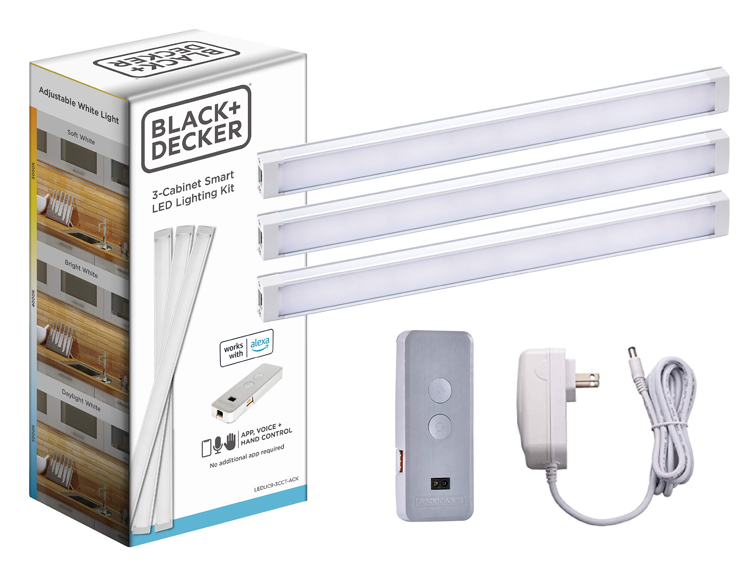 El Kit Inteligente De Iluminación Para Debajo Del Armario Black+decker Funciona Con Alexa - Venta Internacional.