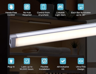 Foto 6 | El Kit Inteligente De Iluminación Para Debajo Del Armario Black+decker Funciona Con Alexa - Venta Internacional.