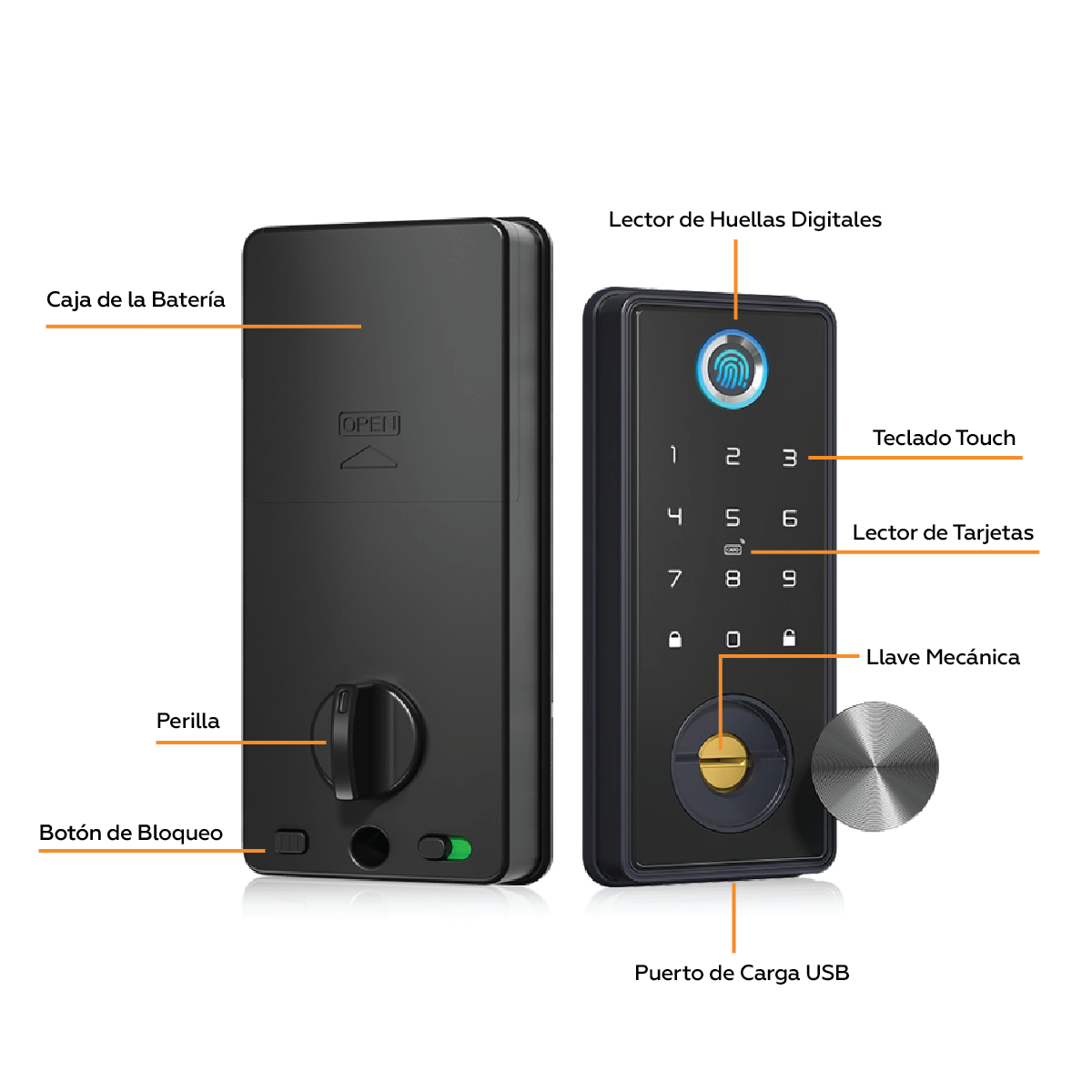 Foto 4 | Cerradura Digital Inteligente Bluetooth Negro Ci300btne