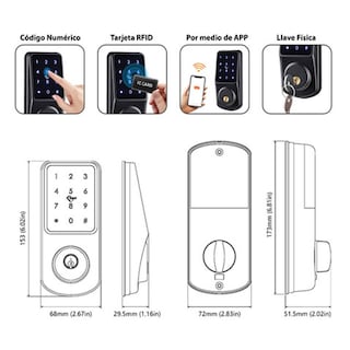 Foto 2 | Cerradura Inteligente Elegate con Bluetooth 5.0 A220
