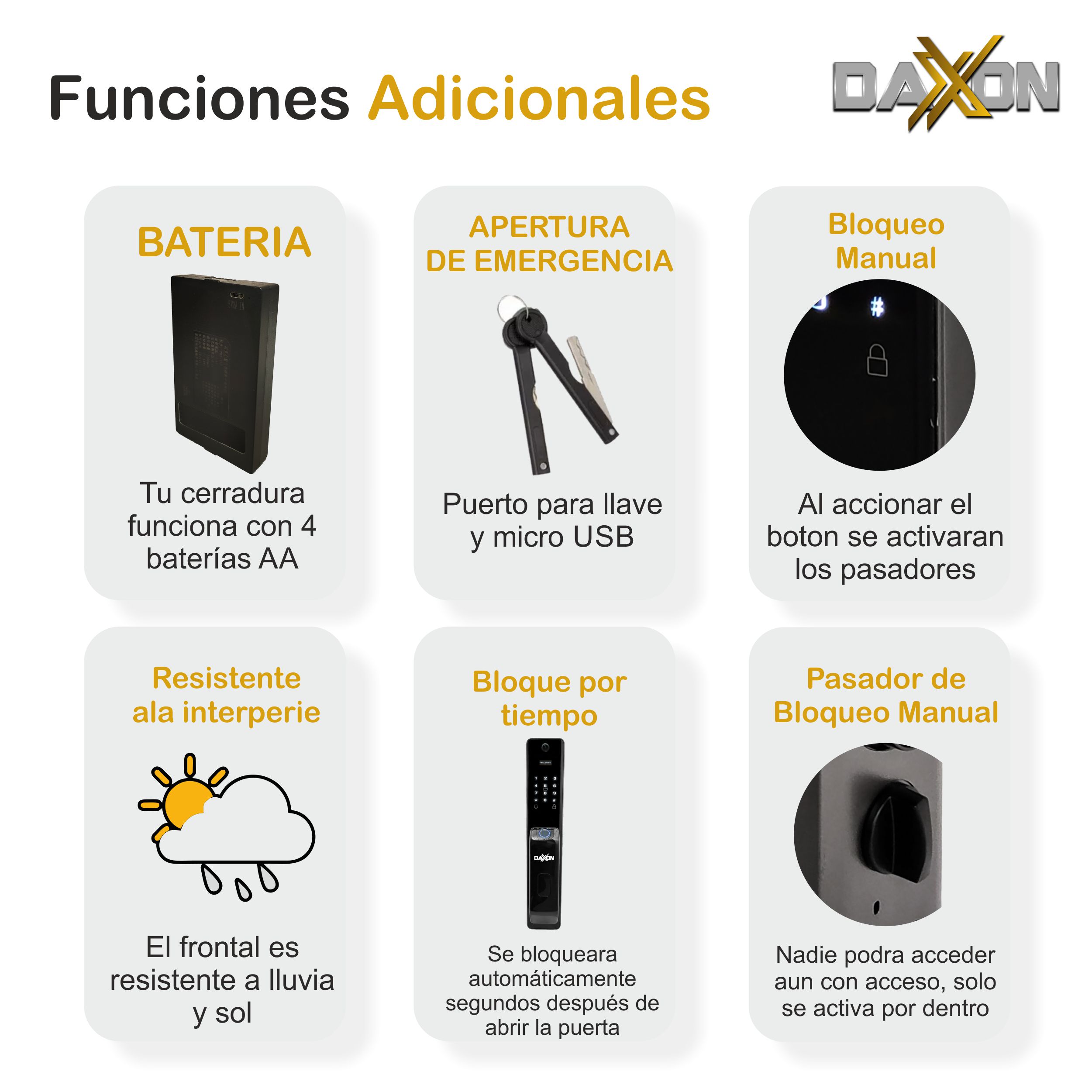 Foto 7 | Cerradura Electrónica Daxxon P500 Cam