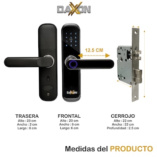 Foto 3 | Cerradura Electrónica Inteligente Daxxon B110 color Negro