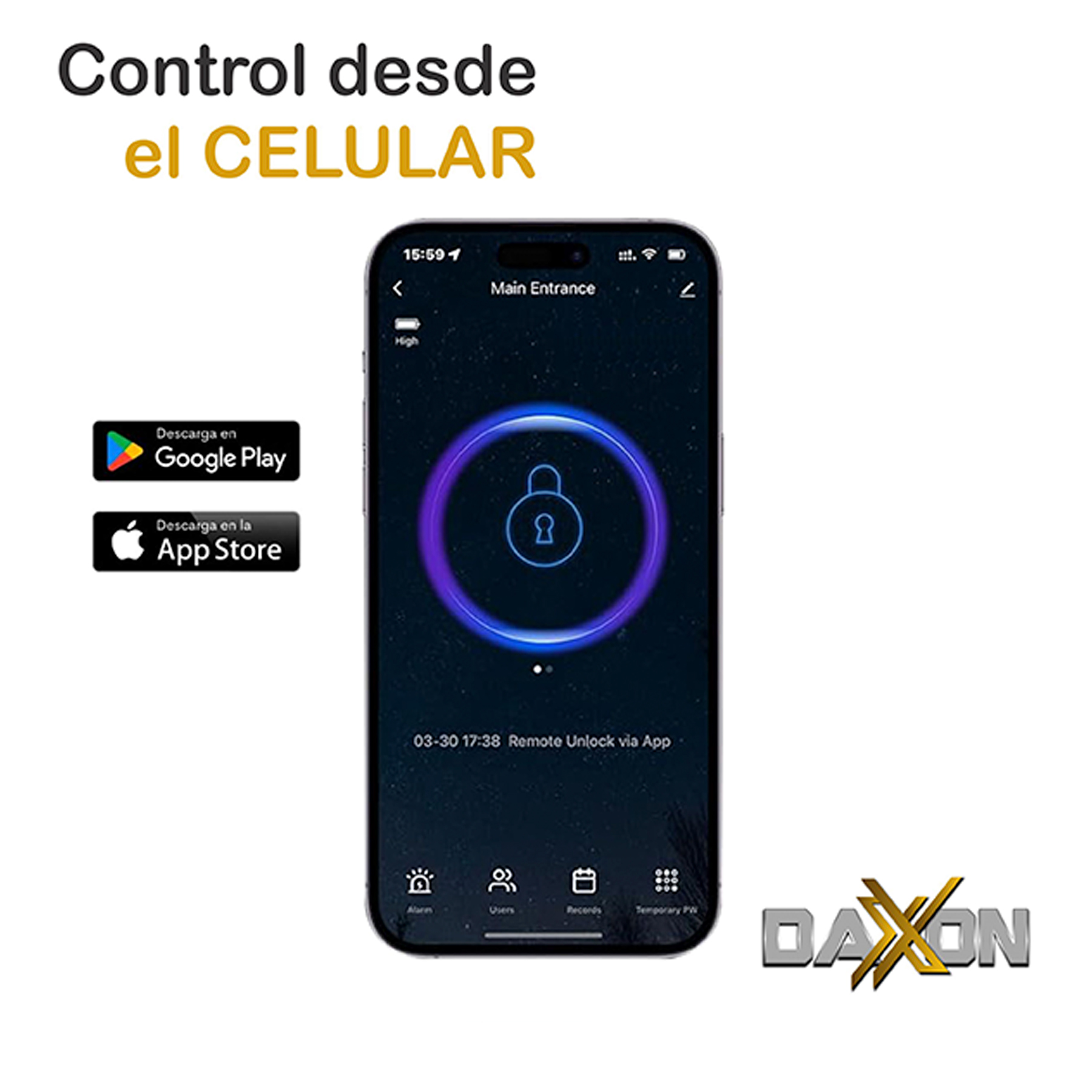 Foto 7 pulgar | Cerradura Electrónica  Inteligente Daxxon B110 color Negro