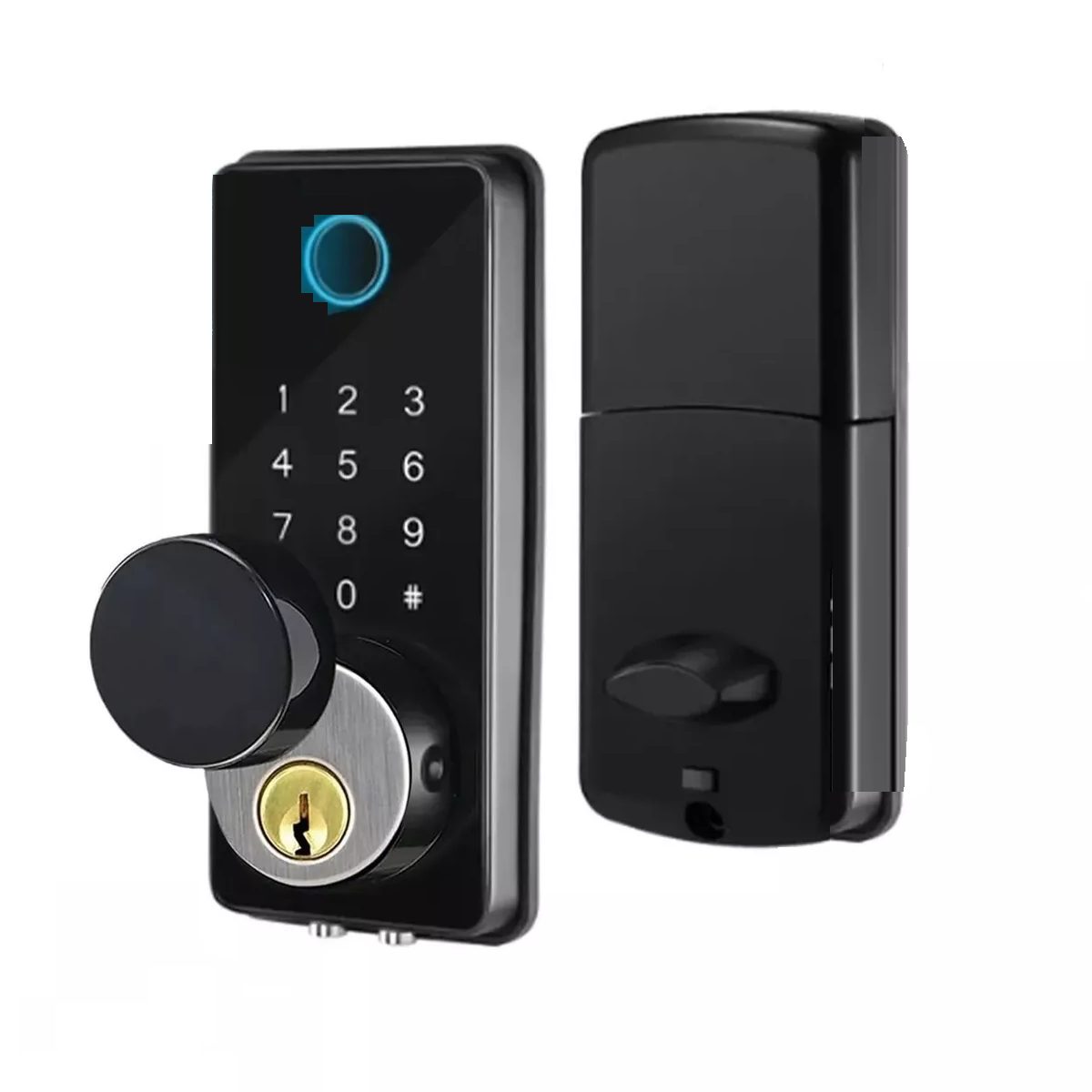 Cerradura Inteligente Electrónica C/Lector D/Huella Dactilar Eo Safe Imports color Negro