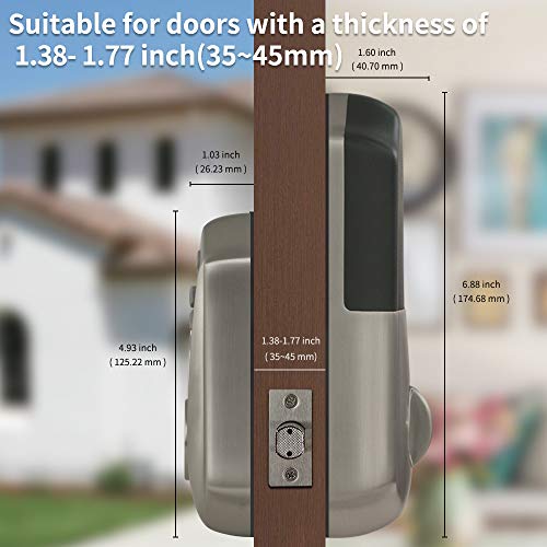 Foto 3 pulgar | Venta Internacional- Smart Deadbolt Lock Klwenasmaec Electronic Bluetooth