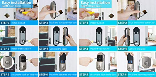 Foto 4 pulgar | Venta Internacional- Smart Deadbolt Lock Klwenasmaec Electronic Bluetooth