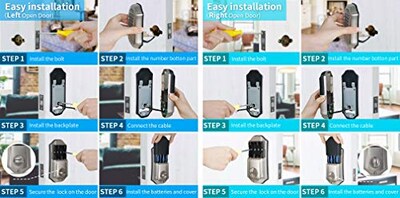 Foto 3 | Venta Internacional- Smart Deadbolt Lock Klwenasmaec Electronic Bluetooth